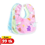 Waterproof Double Layers Cotton Baby Bibs - 2 pcs