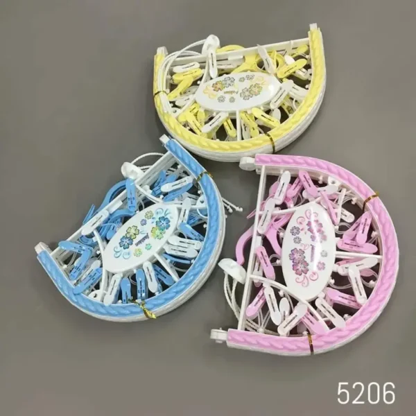 Baby Clothes Drying Folding Hanger - 28 Prong Clip