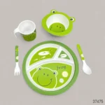 Bamboo Fibre Cartoon Baby Feeding Set - 5Pcs