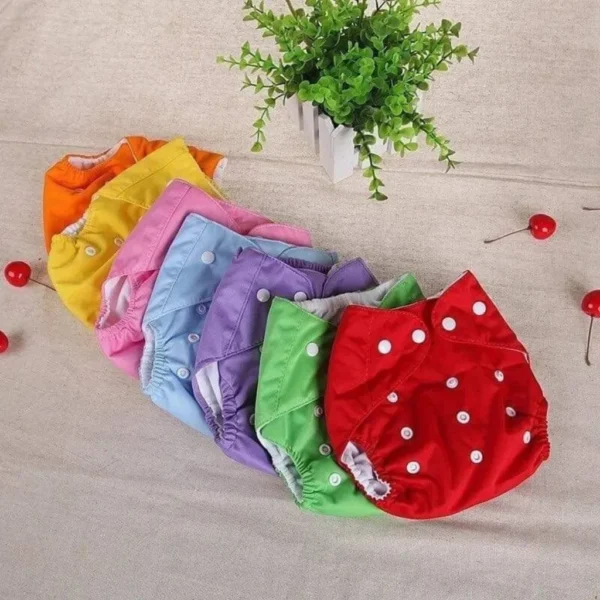 Washable Baby Diaper Colourful With Pad