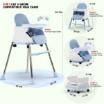 3 in 1 Baby Feeding high Chair - 006 - Image 2