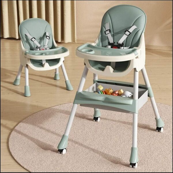 2 in 1 Feeding High Chair for Baby - green