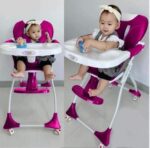 TZX Baby Feeding High Chair Leather Seat 