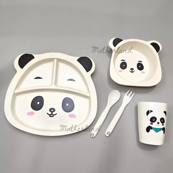 Bamboo Fiber Baby Feeding Set - 5 pcs
