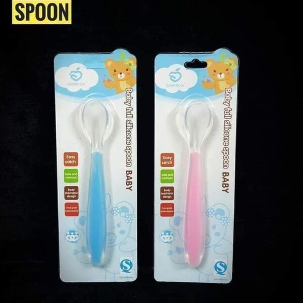 Apple Bear Full Silicone Feeding Single Spoon