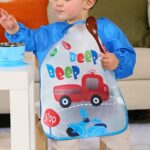 Waterproof Full Sleeve Apron Baby Dining Bibs - Image 2