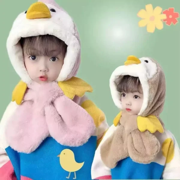 Cute Penguin Winter Cap Scarf Set For Baby - China