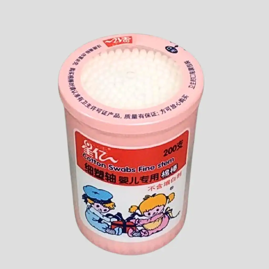 Cotton Swabs Fine Stem Mini Buds - 200 pcs - Image 1