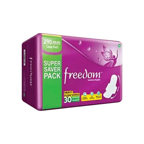 Freedom Sanitary Napkin (Heavy Flow Wings)- 30 pads