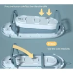 Multifunctional Folding Baby Bathtub with Pillow & Thermometer - Image 2