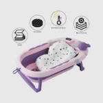 Multifunctional Folding Baby Bathtub with Pillow & Thermometer - Image 3