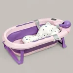 Multifunctional Folding Baby Bathtub with Pillow & Thermometer