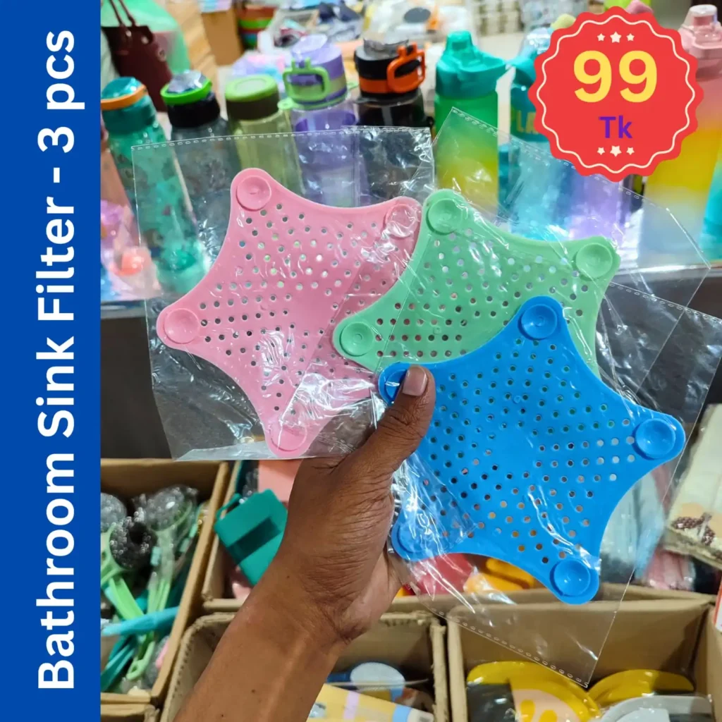 Silicon Bathroom Hair Catcher Filter - 3 pcs - Image 1