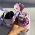 2 in 1 Insulated Steel water Bottle With Carrying Bag (Straw & Sip Spout)- 500 ml - Image 4