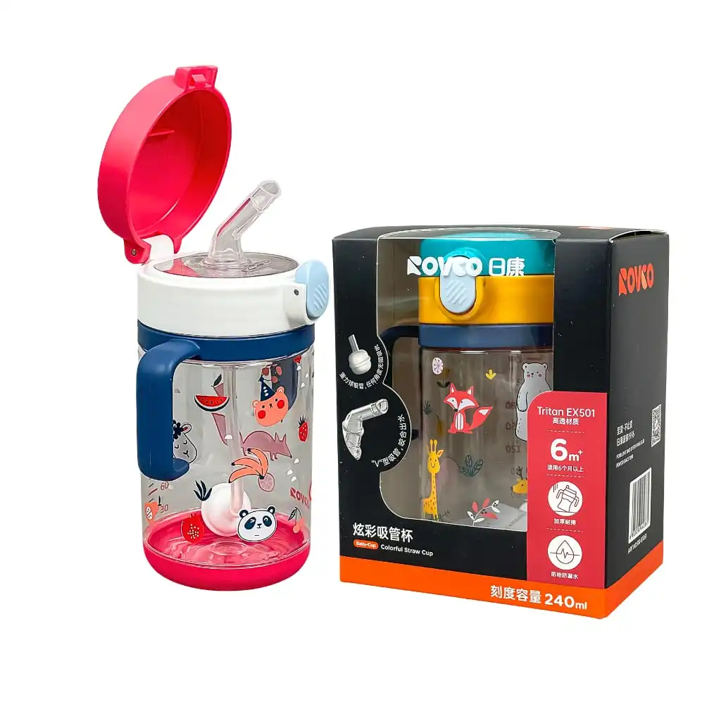 Rovco Premium Water Tritan Straw Cup Mumpot 240ml (China) - Image 1