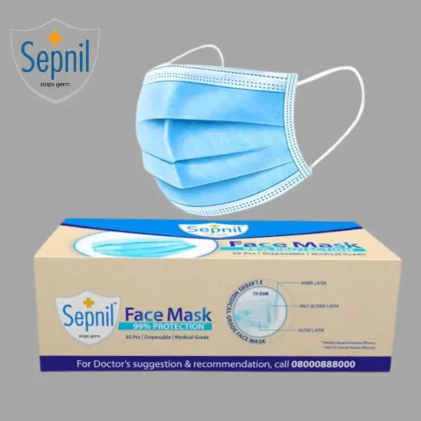 Sepnil Surgical Disposable Face Mask (Square) - 50 pcs Box