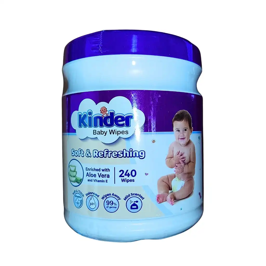 Kinder Baby Wet Wipes Jar - 240 pcs - Image 1