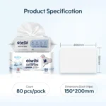 aiwibi Australia 99.91% D-Panthenol Baby Water Wipes - 80 pcs - Image 4