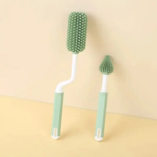 2 in 1 Multipurpose Silicone Feeding Bottle Cleaning Brush