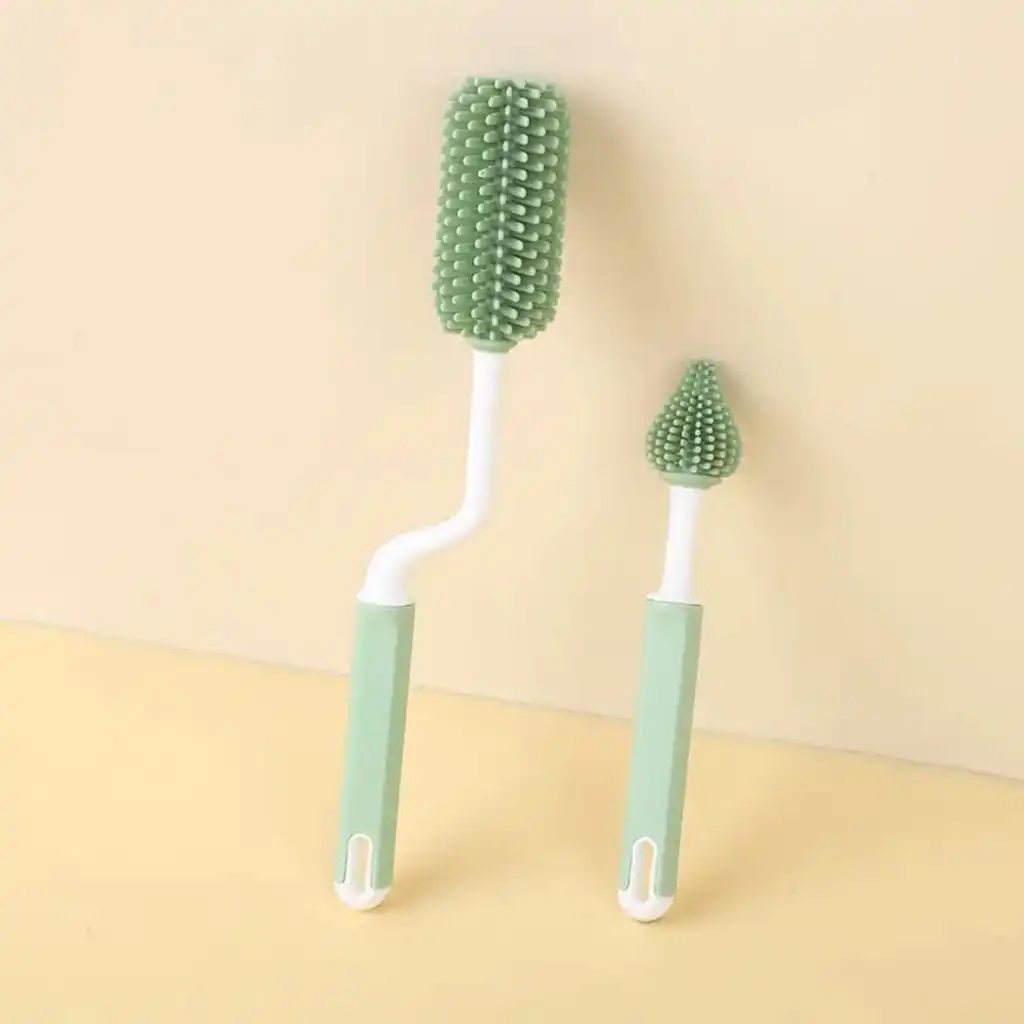 2 in 1 Multipurpose Silicone Feeding Bottle Cleaning Brush - Image 1