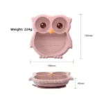 Premium Silicone Owl Motif Feeding Plate Set (Plate, Spoon & Fork) - China