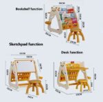 Multifunctional baby Table & bookshelf with drawing board. - Image 2