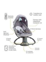 Mastela 3 in 1 Delux Multifunctional Bassinet Auto Swing - Image 3