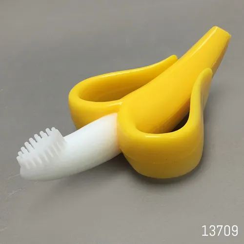 Banana Motif Silicone Brush Teether - Image 1