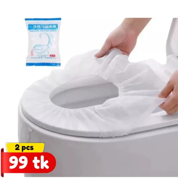 Disposable Toilet Seat Cover Mat For Travel - 2 pcs
