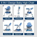 8131B 6-in-1 Rocking High Chair | Feeding, Adjustable Hight & Tray - China