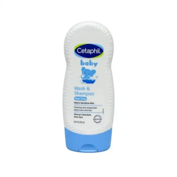 Cetaphil Baby Wash & Shampoo Tear Free With Natural Calendula & Aloe Vera 230ml (Germany)
